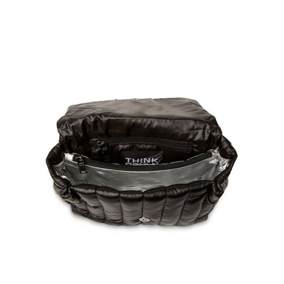 THINK ROYLAN Bar Bag In Shiny Black 3 Straps Versatile Whimsigoth Minimalist - Picture 7 of 11